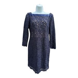 ADRIANNA PAPELL Women’s Elegant Blue Lace Dress
Size 4